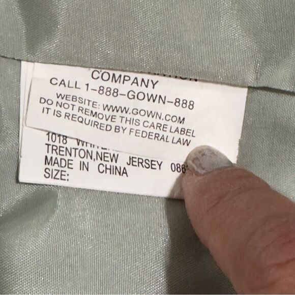 MONTAGE by Mon Cheri Sage Beaded Gown SIZE 12 - Picture 15 of 16